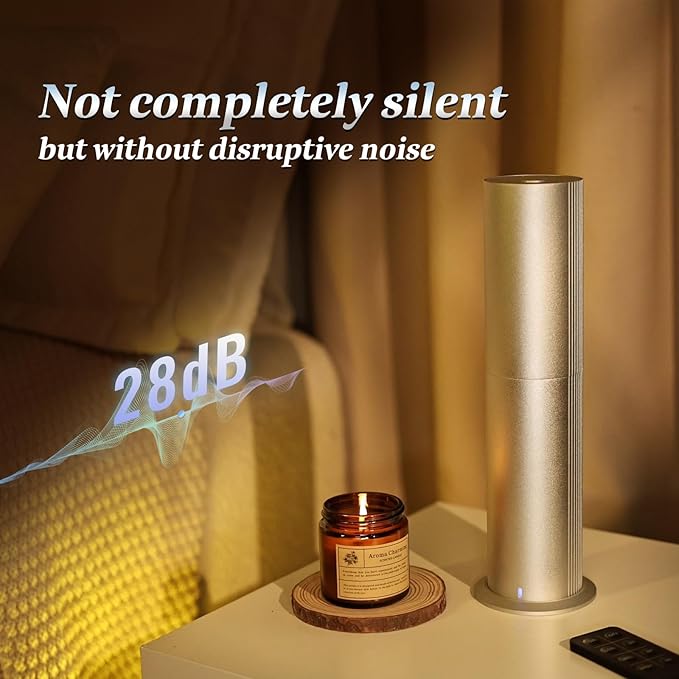 Waterless Essential Oil Diffuser for Home and Commercial Use up to 2000 sq ft, Scent Diffuser for Large Room, Bluetooth Hotel Collection Diffuser with App and Remote Control, 100ml, Silver and Gold