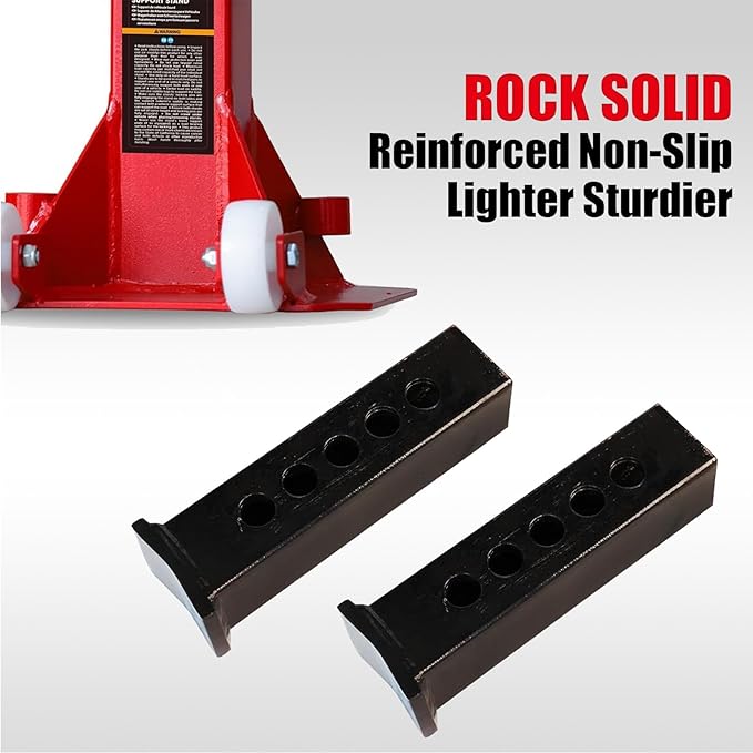 Big RED Torin 12 Ton Heavy Duty Jack Stands: Pin Style Jack Stand with 2 Casters and Handle, Easily Portable Car Stand for Cars, SUVs, Truck and Pick Ups - Red