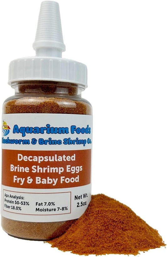 Aquatic Foods Inc. Decapsulated Brine Shrimp Eggs as Fry & Baby Food, Straight to Feeding Non-Hatching Brine Shrimp Eggs…2.5oz Squeeze Bottle