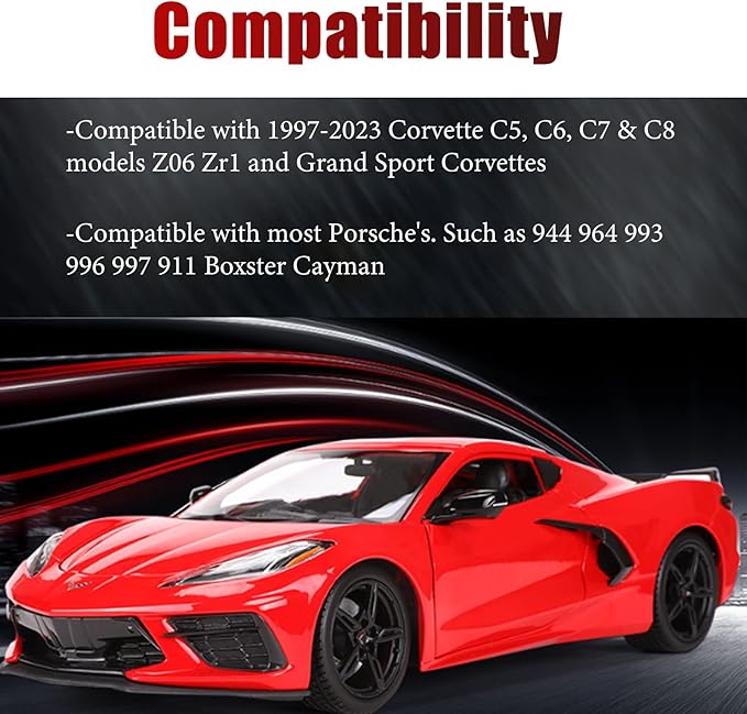 Corvette Jack Pucks Billet Aluminum Lifting Puck Floor Jack Pad Adapter Compatible with 1997-2023 Corvette C5 C6 C7 C8/ 944 964 993 996 997 911 Boxster Cayman - 4 Pack Red