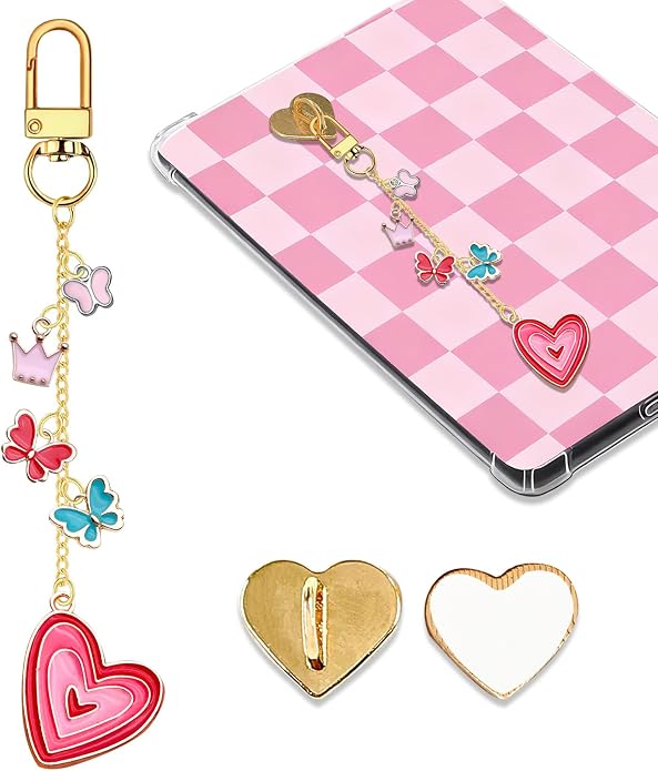 Charm Chains for Kindle,Cute E-reader Phone Charm Bracelets Accessories Compatible for Kindle E-Reader Phone iPad AirPod,Gifts for Reader Booklovers