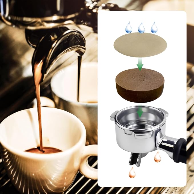 1000 Pcs 51mm Unbleached Espresso Filter for Espresso Coffee Maker | Round Coffee Filters for Puck Screen 51mm Bottomless Portafilter Paper, Time-Saving, Block Sediments, Tear resistant