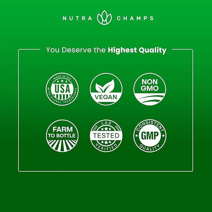 NutraChamps Super Greens Powder Premium Superfood | 20+ Organic Green Veggie Whole Foods | Wheat Grass, Spirulina, Chlorella | Antioxidant, Digestive Enzyme & Probiotic Blends (9.0 Oz, Unflavored)