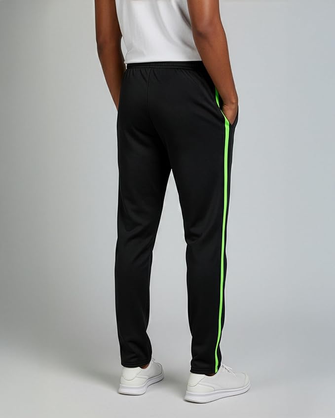 3 Pack Men's Mesh Open Bottom Sweatpants Active Athletic Workout Gym Pocket | Available in Big & Tall, Uncuffed, Elastic Waistband, Drawstring, Straight Leg, Running, Jogging, Exercise, Training, Sports