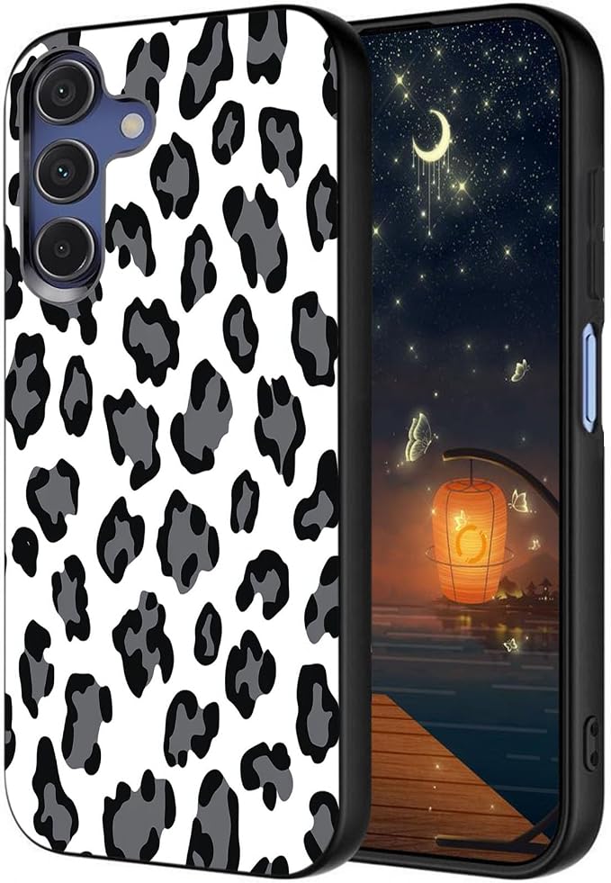 Designed for Galaxy A17 5G Phone Case,Slim Silicone Shockproof Protective Case for Galaxy A17 5G 6.7 inch,Leopard Print