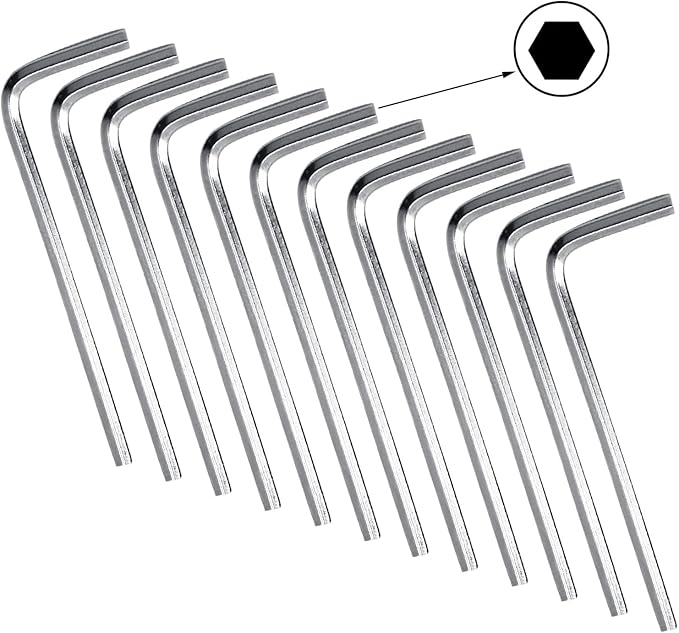 Hex Key Set, 4mm L-Shaped Allen Wrench, Metric Hexagon Spanner, Replacement Repairing Tool (20, 48 x 4 x 16mm/1.88 x 0.15 x 0.62(L*D*W))