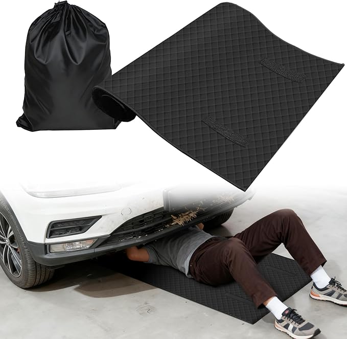 Rolling Creeper Mat,2 Pack Under Car Repair Garage Mat, 58"X28",Made Available for Self-Driving Tour, Long-Haul Truck for Working On The Ground, Foldable Mechanics Mat for Low Clearance
