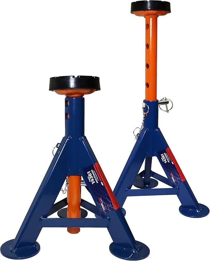 AME INTL 14361 4-Ton Heavy-Duty Flat Top Jack Stands (Pair) – Safety Support for Trucks, SUVs, and Vans
