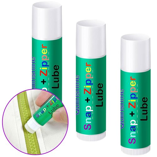 3Pcs Zipper Wax and Snap Lube Stick Tube for Boat Accessories, Marine Zipper Lubricant Stick, Zip Lube for Wetsuits, Drysuits, Outdoor Clothing, Backpacks