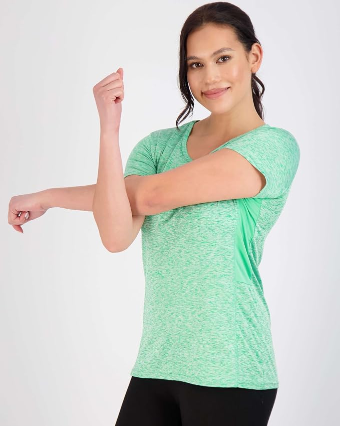 5 Pack Women's Dry Fit Short Sleeve Athletic Gym Workout Running Tops | Available in Plus Size, Exercise, Sports, Fitness, Quick Dry, Cooling, Moisture Wicking, Loose Basic Tees, Yoga, Pilates