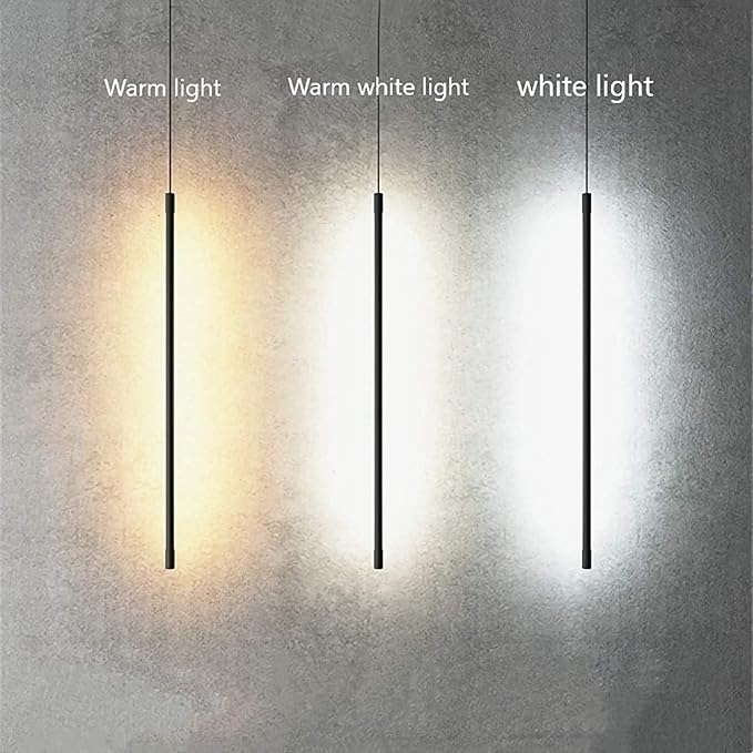 Modern Chandelier Geometry Line Strip Hanging Light, Led Chandelier, Living Room TV Wall Decor LED Pendant Lamps, Ceiling Lights Fixtures for Kitchen, Bedroom, Study Room(Warm Ligh