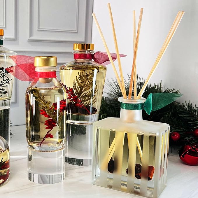 LOVSPA Reed Diffuser Set, White Birch & Vanilla Scented Oil Diffuser with Sticks, Home Fragrance Accessories for Bathroom Shelf Decor, Aroma Diffusers for Home or Office Fall Decor, USA Made
