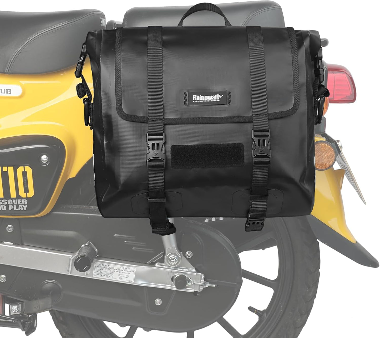 Rhinowalk Motorcycle Saddlebags, Waterproof Saddlebags, Quick Release 15L Single Side Hanging Bag Motorcycle Accessories