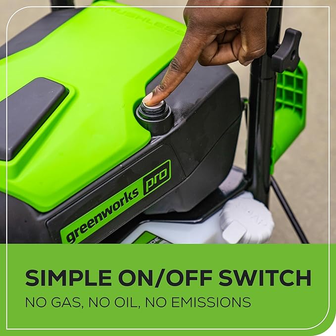 Greenworks 2700 PSI Electric Pressure Washer for Heavy-Duty Home & Outdoor Cleaning, 2.3 GPM Corded Power Washer for Driveways, Patios & Siding, Push-Button Start, CSA Certified