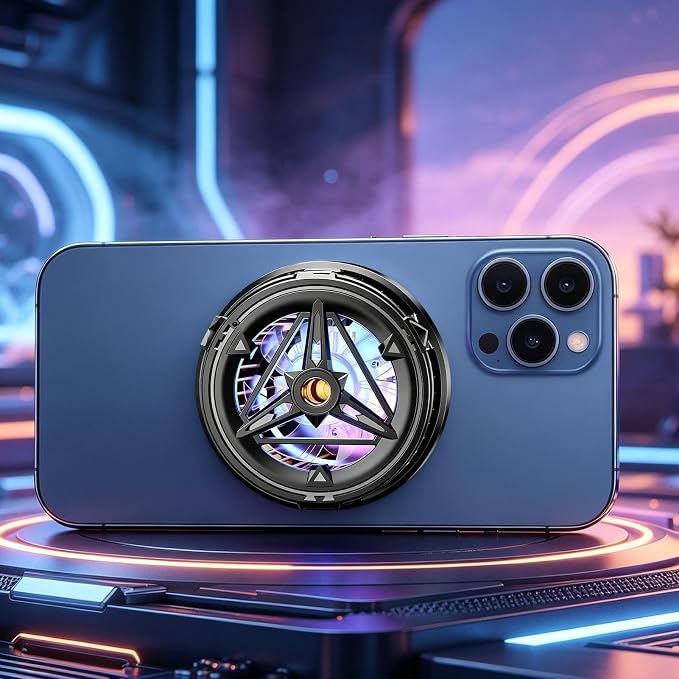 Magnetic Cooler, Plug-in ��� Portable Semiconductor Fan Phone, Temperature Display&Light Laptops Tablet, Home Vlogging Outdoor Live Streaming | Laptops Tablet Home Vlogging Outdoor Live Streaming