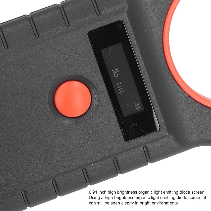 GOTOTOP Pet Microchip Scanner, 2.4G Wireless Connection Microchip Tag Reader with Buzzer Supports EMID FDX B Formats Stores 128 Records