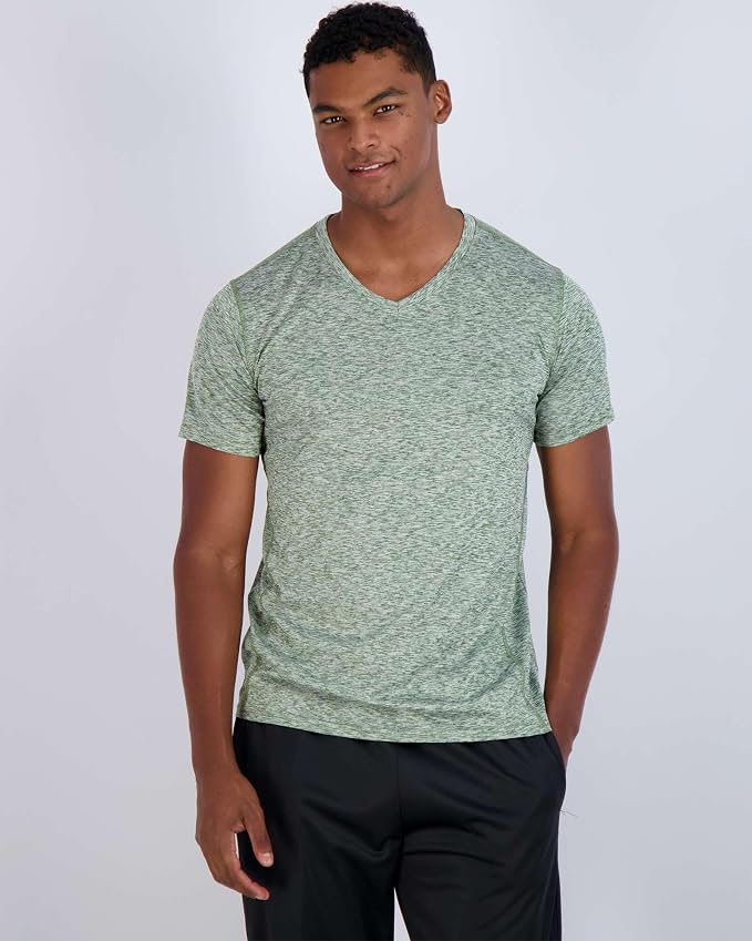 5 Pack Men's Dry Fit V Neck Gym Workout T Shirts Athletic Moisture Wicking | Cooling, Quick Dry, Breathable, Short Sleeve, Exercise, Cycling, Sports, Outdoor, Fitness, Golf, Crossfit, Hiking, Tennis