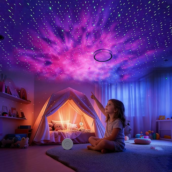 Galaxy Projector for Bedroom, Star Projector,Smart APP Memory Setting, Compatible with Alexa & Google Home, for Kids Adults Bedroom,Room Decor,Game Room,Party (Yellow Stars)
