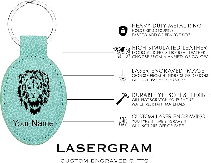 LaserGram Oval Keychain, Water Polo, Personalized Engraving Included