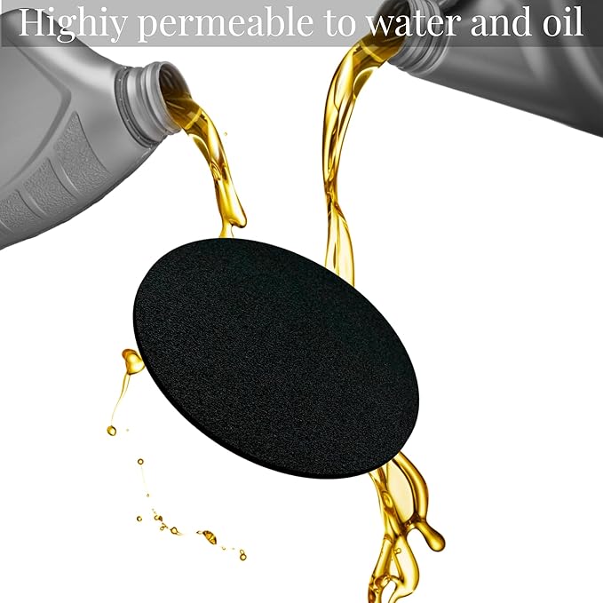 5 Pack 15'' Oil Drain Splash Pad, Oil Splash Pad for Car Changing Oil Transmission Drain Pan, Oil Change Splash Pad for Mechanics and Automotive Techs, Black