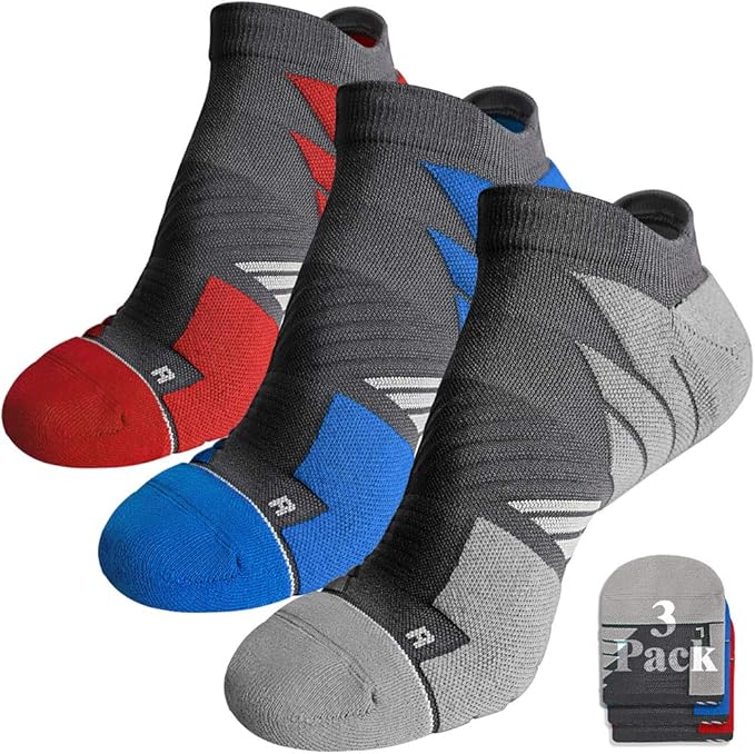 Hylaea No Show Running Athletic Anti-Blister Wicking Coolmax Socks, Seamless Anti-odor