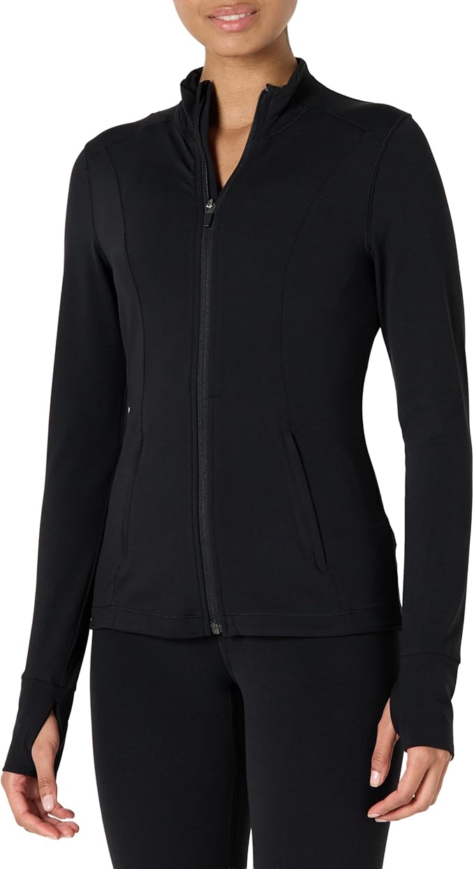 Amazon Essentials Women's Active FormFlex Buttery Soft Slim Fit Quarter Zip Long Sleeve Pullover Jacket