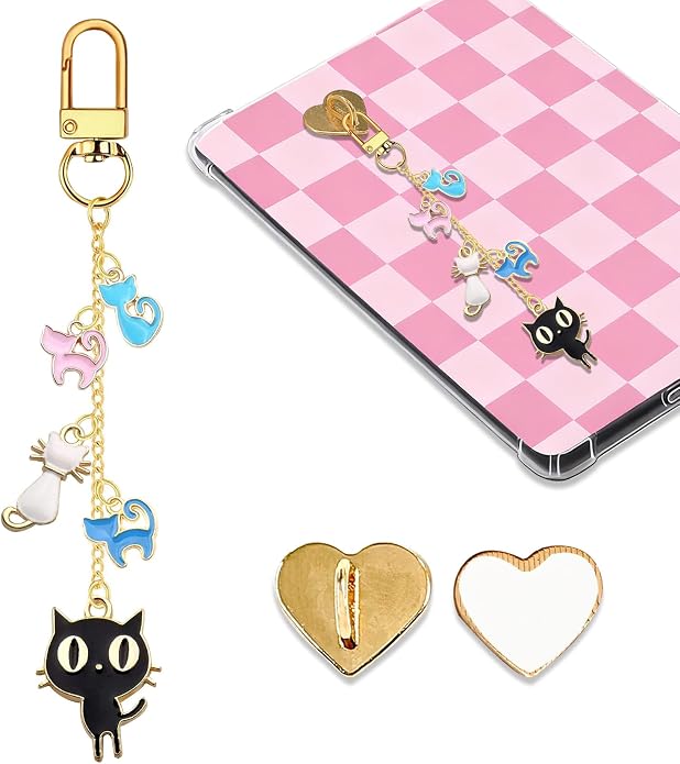 Charm Chains for Kindle,Cute E-reader Phone Charm Bracelets Accessories Compatible for Kindle E-Reader Phone iPad AirPod,Gifts for Reader Booklovers