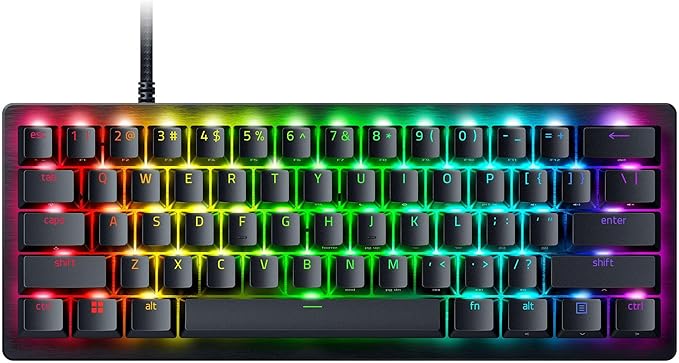 Razer Huntsman V3 Pro Mini 60% Esports Gaming Keyboard, Black | Analog Optical Switches, Razer Snap Tap, Rapid Trigger, Adjustable Actuation, Dual-Purpose Mod Keys, Doubleshot PBT Keycaps