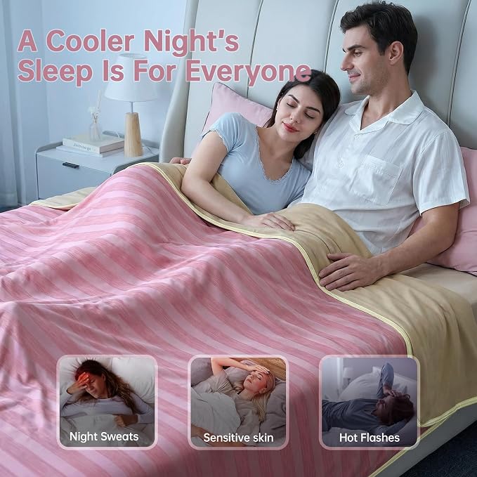 Guohaoi Cooling Blanket for Hot Sleepers and Night Sweats 90"x108" King | Arc-Chill Q-Max >0.5 Cool Fiber,100% Oeko-Tex Certified Lightweight Summer Blanket for Travel/Outdoor Ultra Cold Breathable