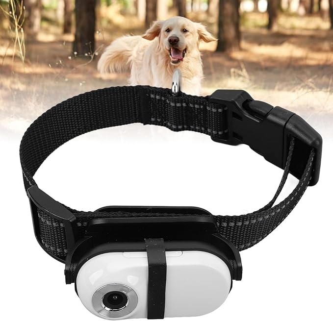 Hd 1080p Cat Camera Collar, Adjustable Wireless Pet Tracker with Memory Card, Mini Action Camera for Dogs & Cats, Video Recording & Monitoring White 32GB