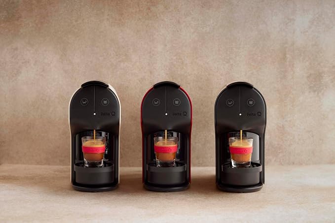 Delta Q Quick Espresso Pods Coffee Machine for Delta Capsules, Red