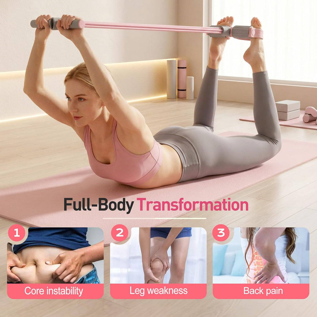 Skiennix Pedal Resistance Band - Multifunctional Elastic Yoga Band for Full Body Workout | Arm & Leg Stretching