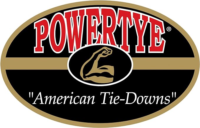PowerTye - Endless Ratchet Strap - 2 inch x 14ft Easy Grip Extra-Long Tie Down Strap (Hookless), 800 lb. W.L.L. / 2,400 Lb Break Strength, Ideal for Motorcycle, ATV, Truck & Cargo, Blue 2-Pack