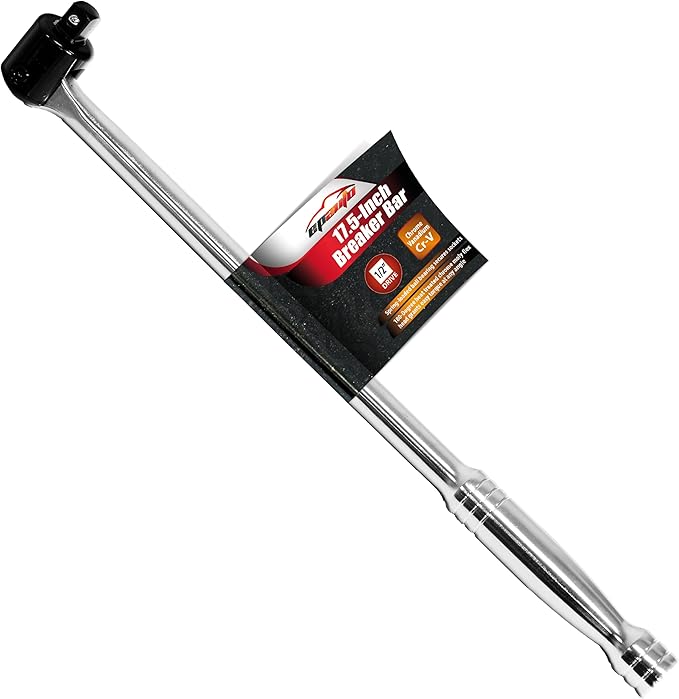EPAuto 1/2 Inch Drive by 17.5'' Length Breaker Bar, CR-V Steel