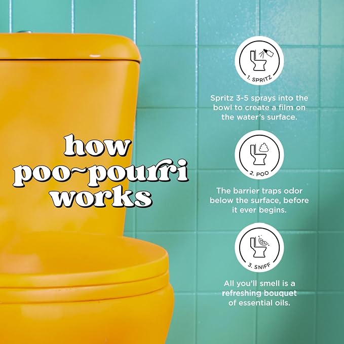 Poo-Pourri Before-You-Go Toilet Spray, Mistletoe Spritzes, 2 Fl Oz - Cypress, Cedar, and Smoked Vanilla