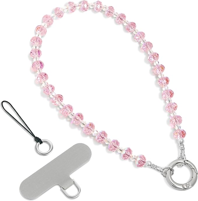 SURPHY Phone Charm, Handmade Beaded Phone Wrist Strap with Tether Tab | Phone Charm Strap, Phone Chain with Premium Metal Buckle, Wrist Strap Fits Cellphone Cases, Wallets, Bags, Keys