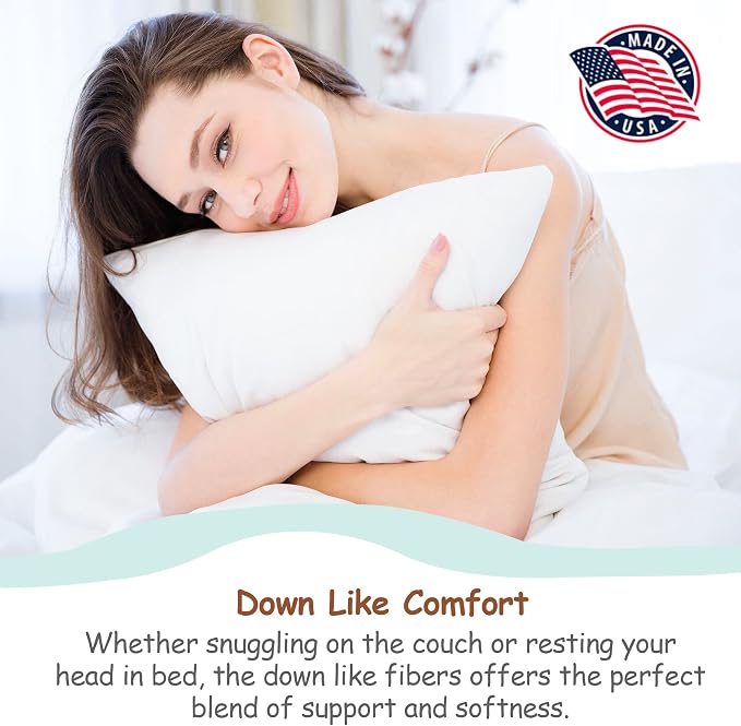 Pillowflex Synthetic Down Pillow Insert 22x28 in - Karate Chop Pillow | Oversized Standard Sham Form, Plush Polyester Cotton Blend, Cloud-Like Comfort, Clump-Resistant Fill, Smooth Elegant Finish