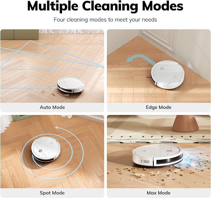 ILIFE V2 Robot Vacuum Cleaner, Tangle-Free Suction | 120 Mins Runtime, Slim, Self-Charging Robotic Vacuum Cleaner, Ideal for Pet Hair and Hard Floors