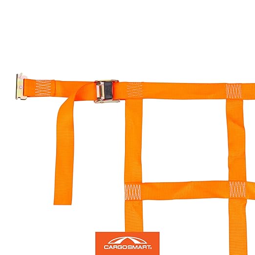 CargoSmart Adjustable Cargo Net — Connects to X-Track and E-Track Systems — 3,600lb Break Strength, 1,200lb Safe Work Load
