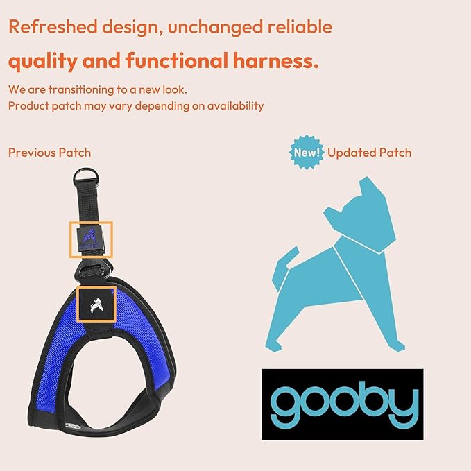Gooby Escape Free Easy Fit Harness - Hot Pink, Medium - No Pull Step-in Patented Small Dog Harness with Quick Release Buckle - Perfect On The Go No Pull Harness for Small Dogs or Medium Dog Harness