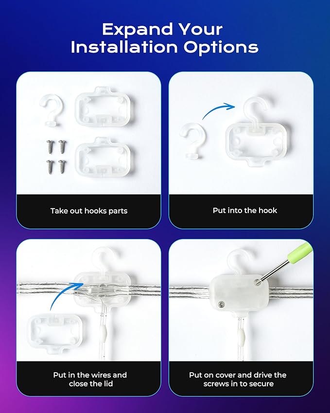 1600 RGB LEDs Smart Curtain Lights with DIY GIF, 6.6x6.6ft Color Changing Christmas Wall Lights with APP, IP65 Waterproof String Fairy Lights for Indoor Outdoor Bedroom Window Garage