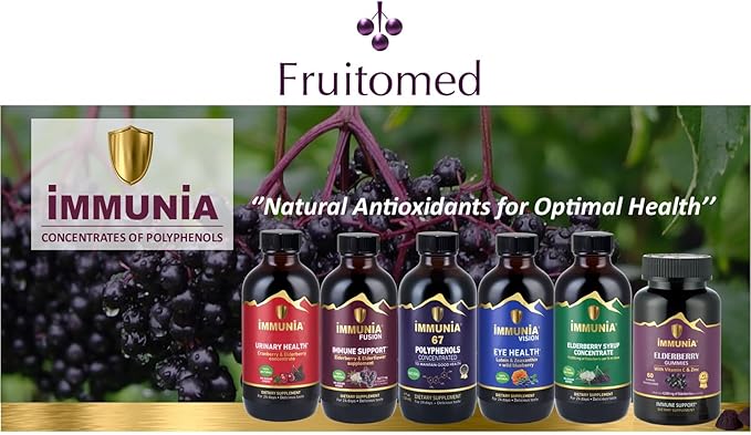Immunia Elderberry & Wild Blueberry Concentrate – Powerful Antioxidant Support for Immune Health – 100% Natural, Great Taste, 24-Day Supply (3-Pack)