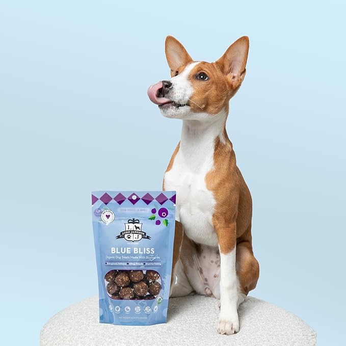 Lord Jameson Blue Bliss and Berry Best Bundle – Organic Soft & Chewy Dog Treats, Allergy Safe Dog Treats for Training & Snacking, Gluten Free & Plant-Based, Made in USA