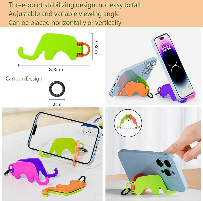 3 pcs Phone Charm with Gold Metal Chain Detachable Lanyard Hand Wrist Smartphone Strap Finger Grip Strap with 4 Patches Tether CellPhone Stand Holder Universal for iPhone 17 16 Pro Max Charms