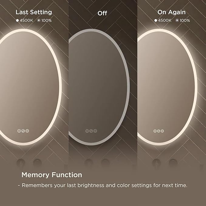 Blossom 24'' x 36'' LED Mirror for Bathroom Lighted Vanity Mirror for Wall Front Lights + Backlit LED Bathroom Mirror Anti-Fog Tempered Glass ETL Listed, Wall Mounted LED Vanity Mirror