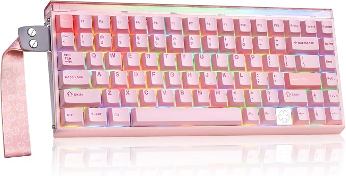 Aula Hero 75 HE Wireless Mechanical Keyboard,Pink Creamy Keyboard | 75% Layout Hall Effect Keyboard,Tri-Mode Aluminum Gaming Keyboards,75 keyboard RGB Computer Keyboards for Win/Mac Gamer