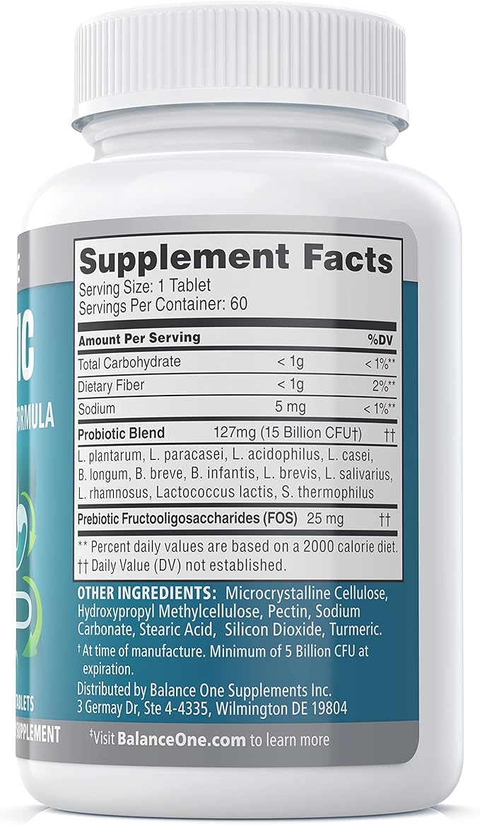 Balance ONE 3 Month Kit | Probiotic, CandAssist, Liver One | 15 Billion CFU Probiotic | Natural Cleanse with Caprylic Acid | Liver Support with Milk Thistle