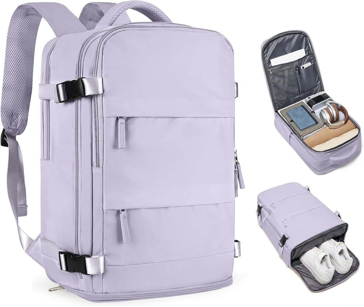 Skiennix Carry-On Backpack | Waterproof Travel Backpack for Women - Airline Approved, Purple