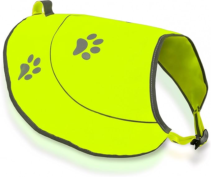 Dog Reflective Vest - Comfortable Jacket Safety Hunting, High Visibility for Dogs with Elastic Straps and Clasp Closure- Yellow, X-Large