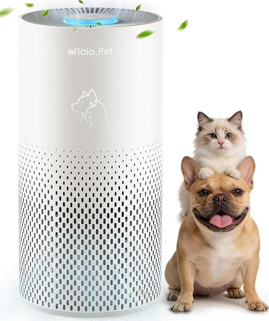 Afloia Air Purifier for Bedroom and Pets Home up to 1780 Ft², 5-in-1 HEPA Filter Air Cleaner with Washable Pre-Filter, Removes Pet Hair, Odors, Dander & Allergies, 22dB Quiet Sleep Mode (Kilo Pet)